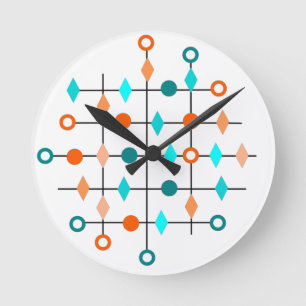 Atom Grid  Runde Wanduhr