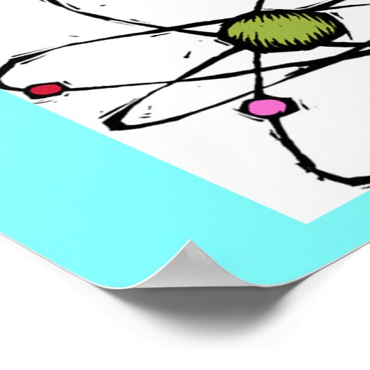 Atom hat einen Elektron-Physik-Witz verloren Poster (Ecke)