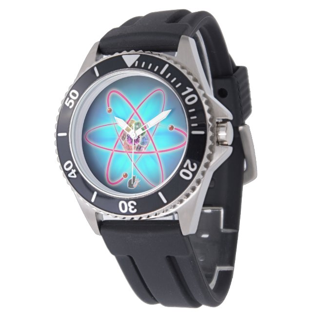 Atom-Juwelen-Uhr Armbanduhr (Schrägansicht)