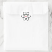 Atom Nucleus Runder Aufkleber (Tasche)