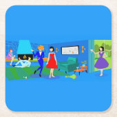 Atom Palm Springs Cocktail Party Paper Untersetzer (Vorderseite)