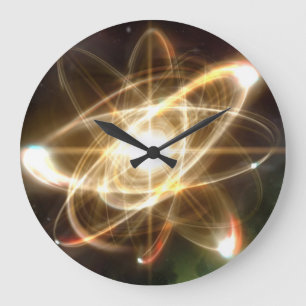 Atom Particle Clock Große Wanduhr