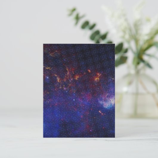 Atom Pattern Postkarte (Stehend Vorderseite)