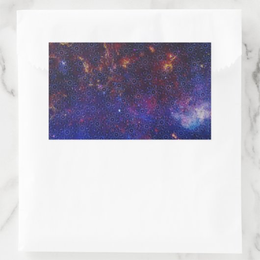 Atom Pattern Rechteckiger Aufkleber (Tasche)