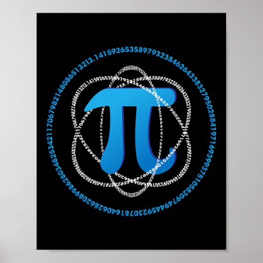 Atom Pi Day Math Science Lover Geschenk Poster (Vorne)