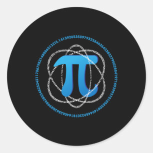 Atom Pi Day Math Science Lover Geschenk Runder Aufkleber