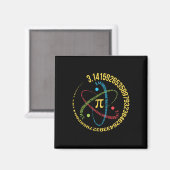 Atom Pi Math Science Stem Gifts 3,14 Pi Day Magnet (Vorderseite/Rückseite)