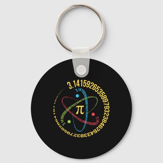 Atom Pi Math Science Stem Gifts 3,14 Pi Day Schlüsselanhänger (Vorderseite)