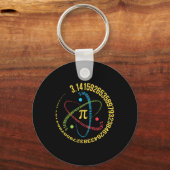 Atom Pi Math Science Stem Gifts 3,14 Pi Day Schlüsselanhänger (Vorderseite)