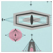 Atom-Pink- und Grau gemusteter Stoff (Nahaufnahme)