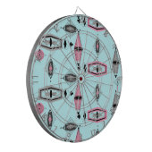 Atom-Pink- und Grau-Muster-Dartscheibe Dartscheibe (Vorderseite Links)