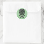 Atom-Pirat Runder Aufkleber (Tasche)