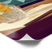 Atom-Retro-Futuristik-Party-Raum Mitte des Jahrhun Poster (Ecke)