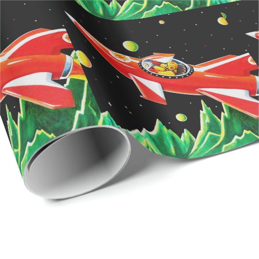 ATOM ROCKET GESCHENKPAPIER (Rolleneckpunkt)