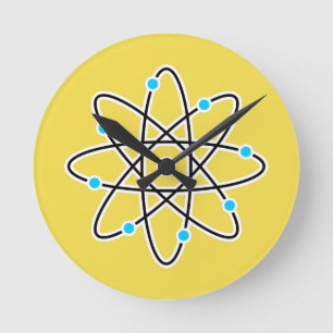 Atom Runde Wanduhr