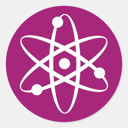 Atom Runder Aufkleber (Vorderseite)