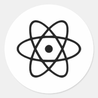 Atom Runder Aufkleber
