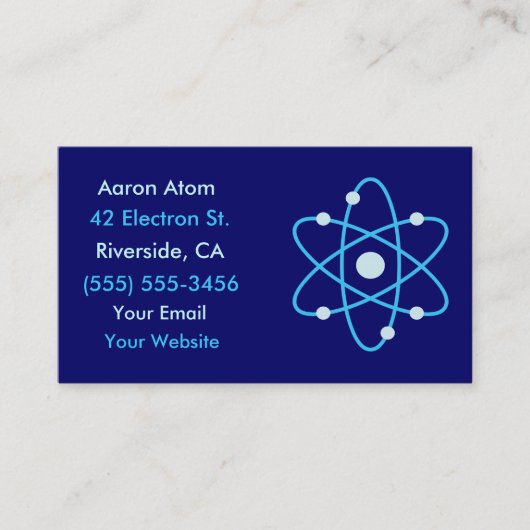 Atom Science Business Cards Visitenkarte (Vorderseite)