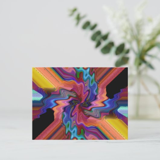 Atom Smashing Postkarte (Stehend Vorderseite)