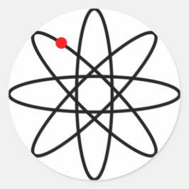 Atom-Symbol durch Zizudesign Runder Aufkleber