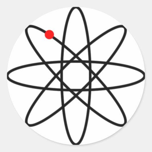 Atom-Symbol durch Zizudesign Runder Aufkleber (Vorderseite)