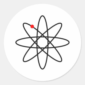 Atom-Symbol durch Zizudesign Runder Aufkleber