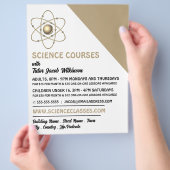 Atom Symbol, Kurswerbung Flyer (Hand)