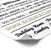 Atom Symbol, Kurswerbung Poster (Ecke)