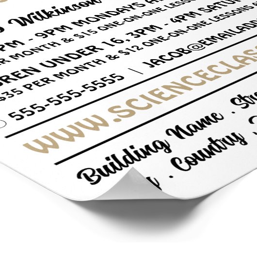 Atom Symbol, Kurswerbung Poster (Ecke)