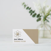 Atom Symbol, Science Tutor, Lehrer Visitenkarte (Stehend Vorderseite)