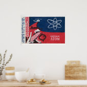 Atom Symbol Sowjetunion Mitte des Jahrhunderts Str Poster (Küche)