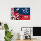 Atom Symbol Sowjetunion Mitte des Jahrhunderts Str Poster (Heimbüro)