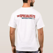 Atom-Symbol (weiß) T-Shirt (Rückseite)