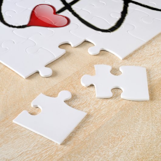 Atom-Valentine-Rote Herzen Puzzle (Seite)