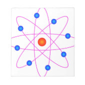 Atom Vector Clipart Notizblock (Vorderseite)