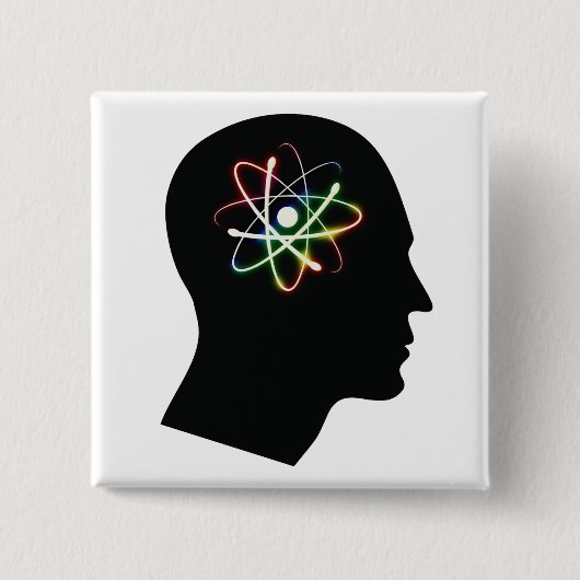 Atom-Verstand - Knopf Button (Vorderseite)