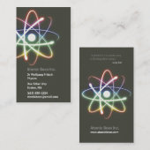 Atom - Wissenschaftler Visitenkarte (Vorne/Hinten)