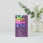 Atom - Wissenschaftler-Visitenkarte Visitenkarte (Stehend Vorderseite)