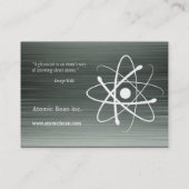 Atom - Wissenschaftler-Visitenkarte Visitenkarte (Rückseite)
