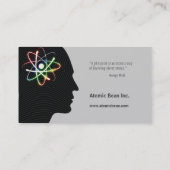 Atom - Wissenschaftler-Visitenkarte Visitenkarte (Rückseite)