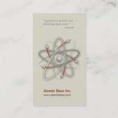 Atom - Wissenschaftler-Visitenkarte Visitenkarte (Rückseite)