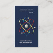 Atom - Wissenschaftler-Visitenkarte Visitenkarte (Rückseite)