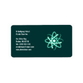 Atom - Wissenschaftssiegel Adressaufkleber (Vorne)