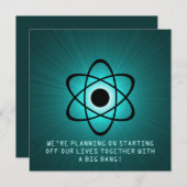 Atoma Save the Date einladen, Aquamarin (Vorne/Hinten)