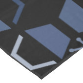 Atomalter Hexagons Schwarz Blau Tischdecke (Schrägansicht)