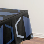 Atomalter Hexagons Schwarz Blau Tischdecke (Beispiel)