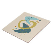 Atomalter Mitte des 7. Jahrhunderts Blau, Senf Fliese (Seite)