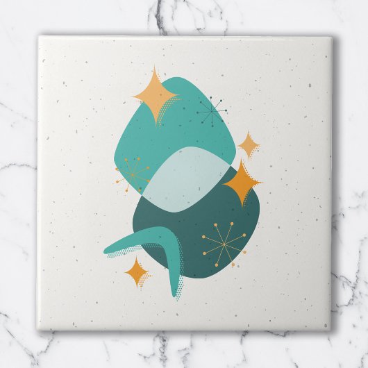 Atomalter Mitte des Abstrakten 17-er-Kissen Fliese