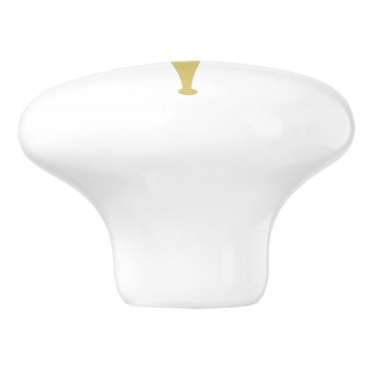 Atomalter Retro 50er Sternexplosion Single in Senf Keramikknauf (Seitenansicht)