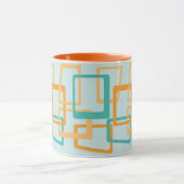 Atomalterrechtecke Aqua, Orange Tasse (Zentrum)